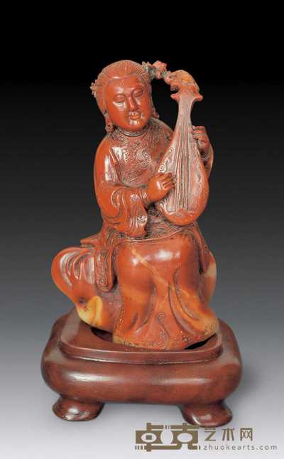 民国 寿山石仕女人物 10×5cm
